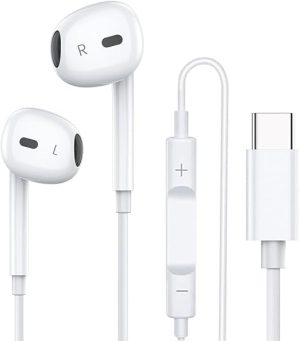 Auriculares USB-C In-ear Motomo Blanco Con Micrófono Tipo Earpod