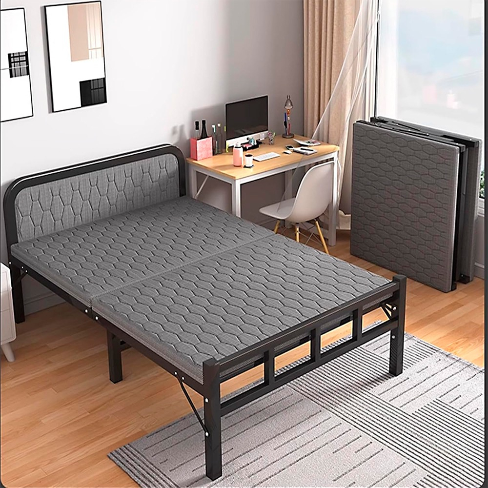 Cama Portátil Campamento Plegable Acero De 1 Plaza 189x90 cm - Imagen 5