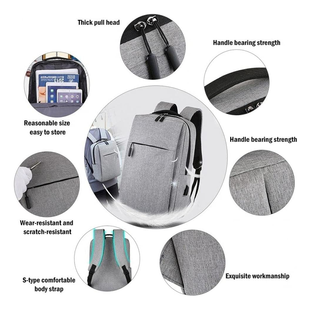 Mochila Resistente Anti Robo Impermeable Puerto Usb Us* - Imagen 7