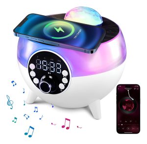 Parlante Bluetooth Con Luz RGB Inalámbrico Y Despertador