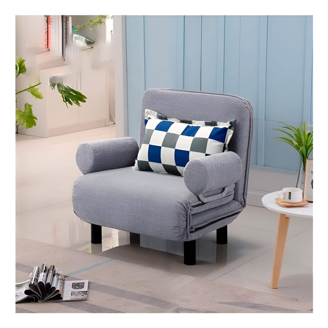 Sofá Cama Sillón Moderno Plegable Con Poza Brazos Reclinable - Imagen 4