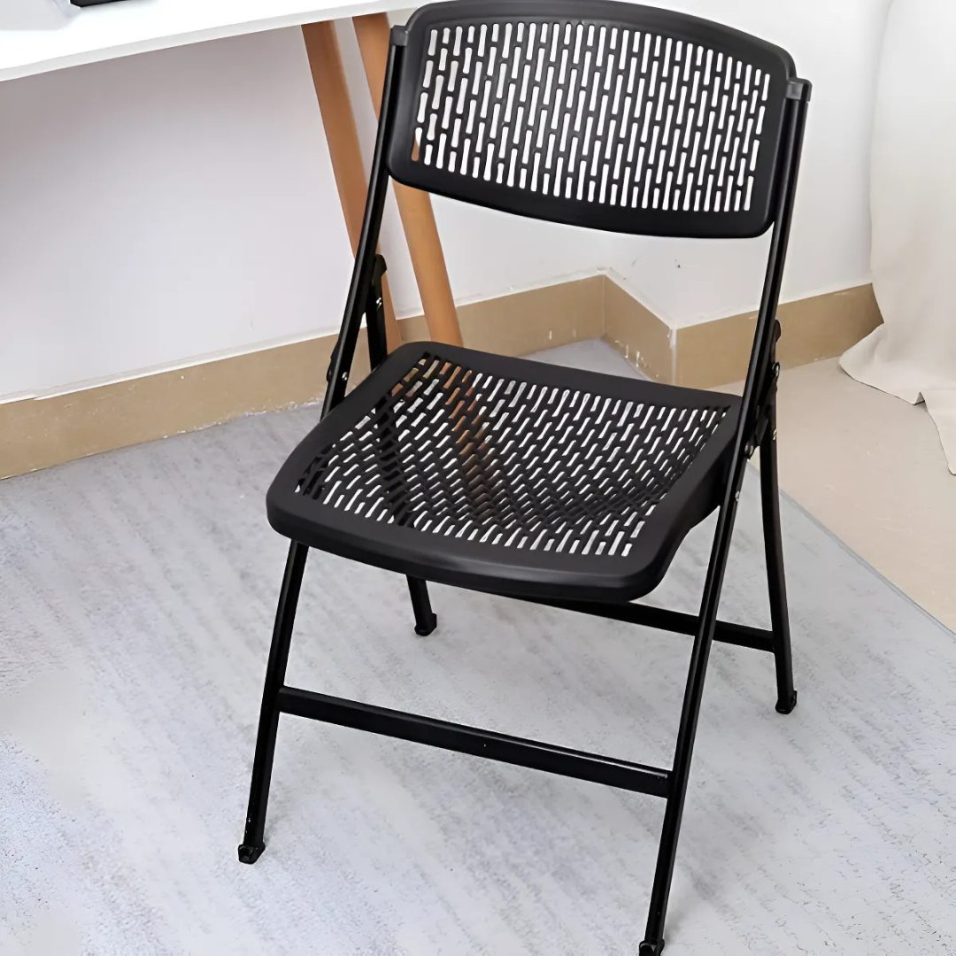 Silla Plegable De Plástico Resistente Y Estructura Hierro - Imagen 2