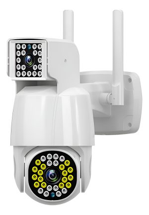 Cámara De Seguridad Doble Lente Wifi LP 1080p Nocturna 2 MP