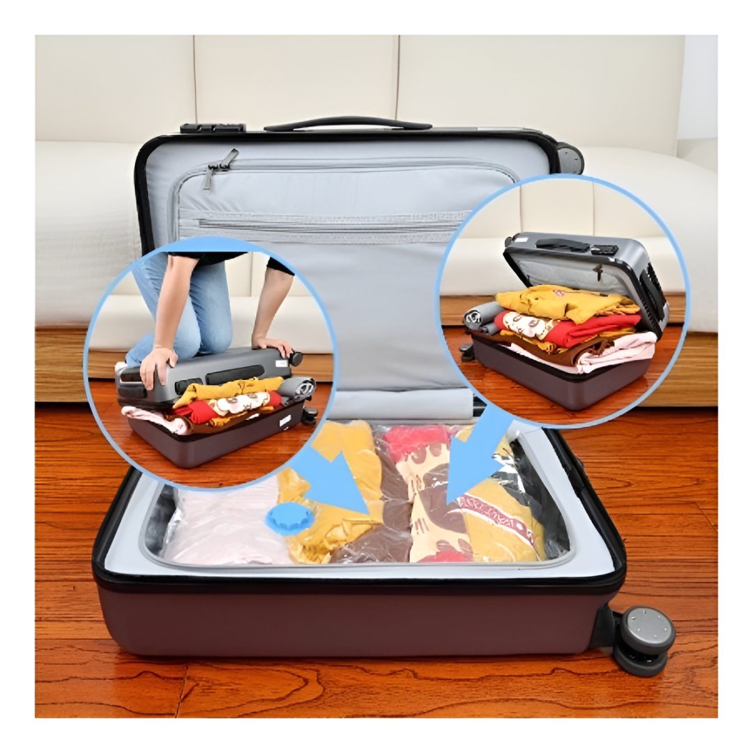 Pack De 5 Bolsas Organizador De Ropa Con Bomba Al Vacío - Imagen 3