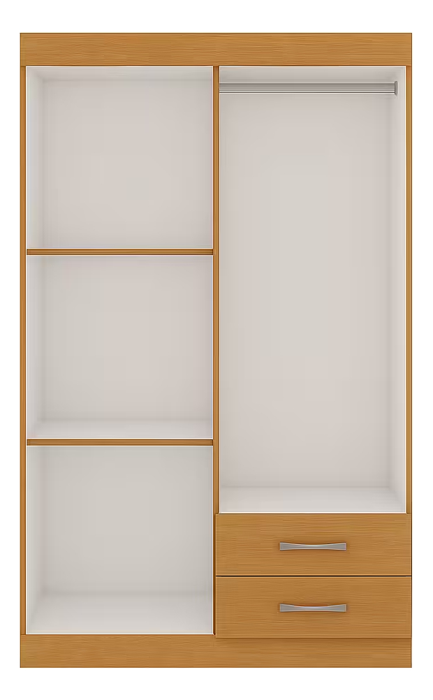 Armario Ropero Cómoda 4 Puertas 2 Cajones Con 2 Estantes - Imagen 4