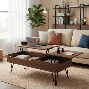 Mesa Ratona De Centro Doble Elevación Rectangular 41x120 cm