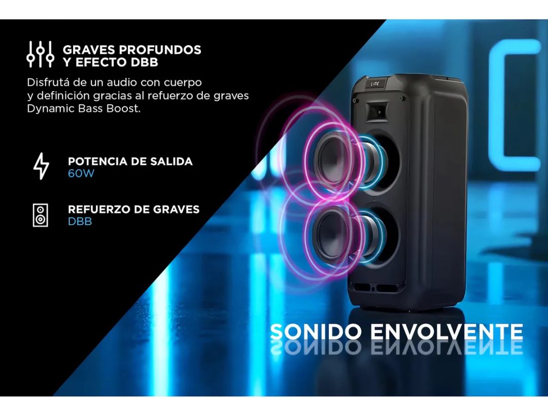 Parlante Bocina Philips Con Bluetooth -luces Led Portatil - Imagen 6