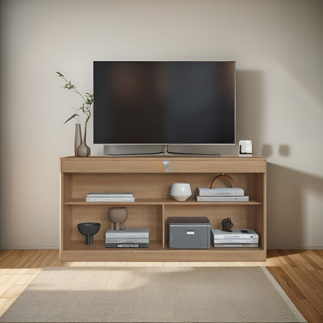 Estante Rack Tv Moderno Hasta 50''linea Brasil Color Miel - Imagen 2
