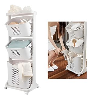 Organizador Multiuso 4 Niveles 3 Cestos Y Estante Us