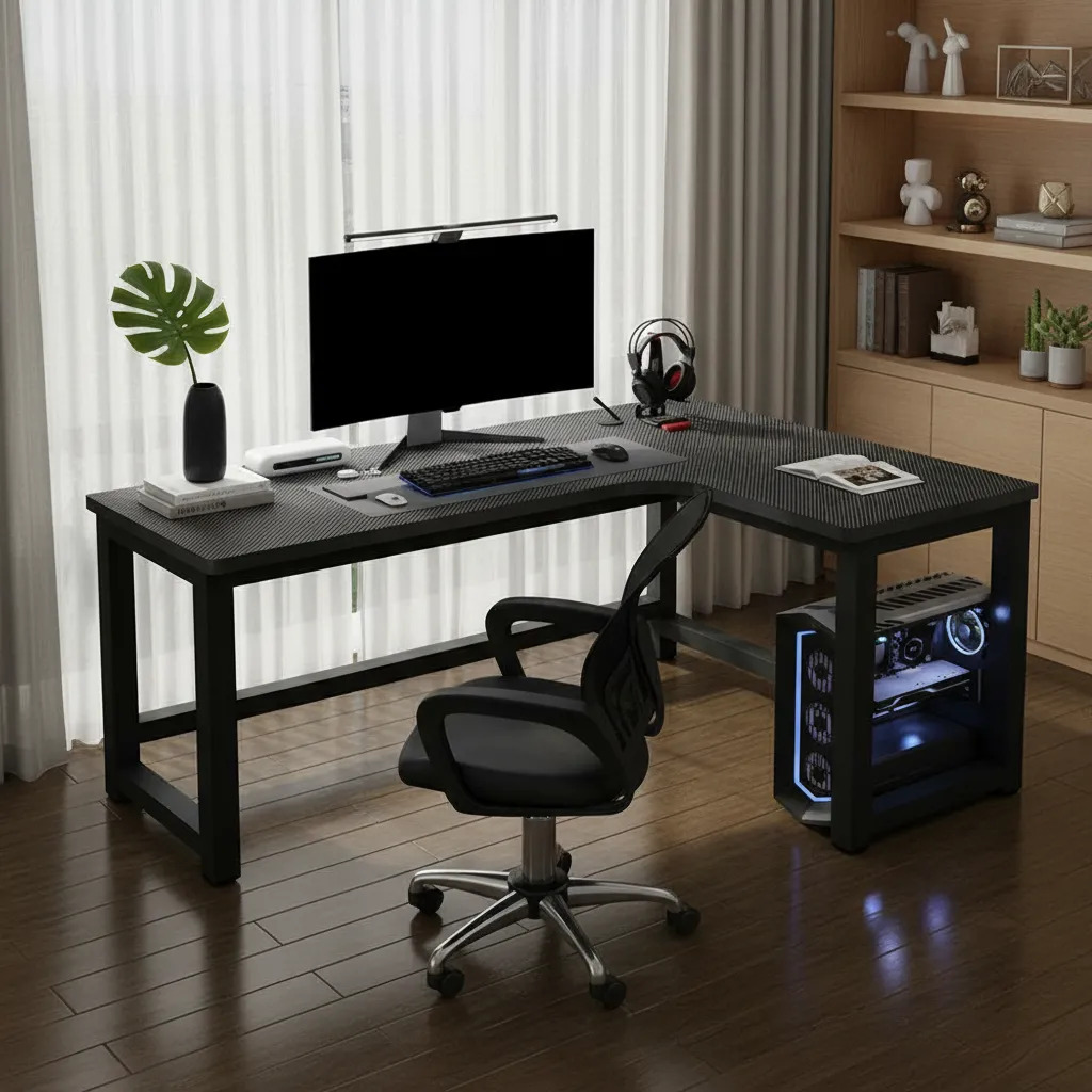 Mesa Escritorio Gamer En Forma De L 160x120 Cm - Imagen 3