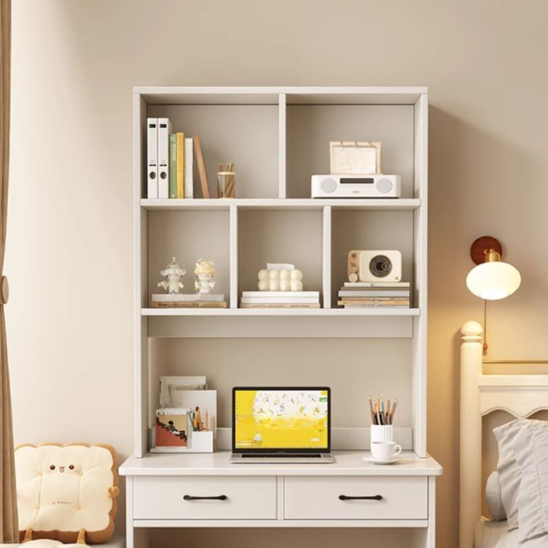 Escritorio Moderno Con Estante Biblioteca Minimalista 70cm - Imagen 7