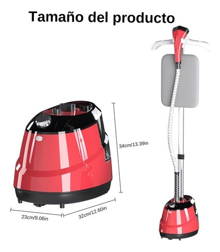 Plancha A Vapor Vertical 2 En 1 Altura Ajustable 2000 W - Imagen 9