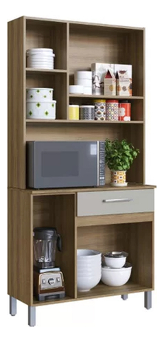 Aparador Mdp Multiuso De Cocina Comedor 188x90cm Grafito Us - Imagen 4