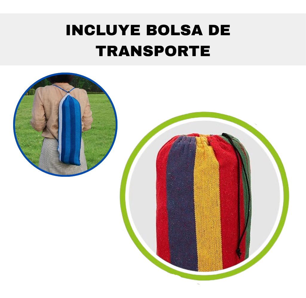 Hamacas Camping Jardin Colgante Al Aire Libre Resistente - Imagen 10
