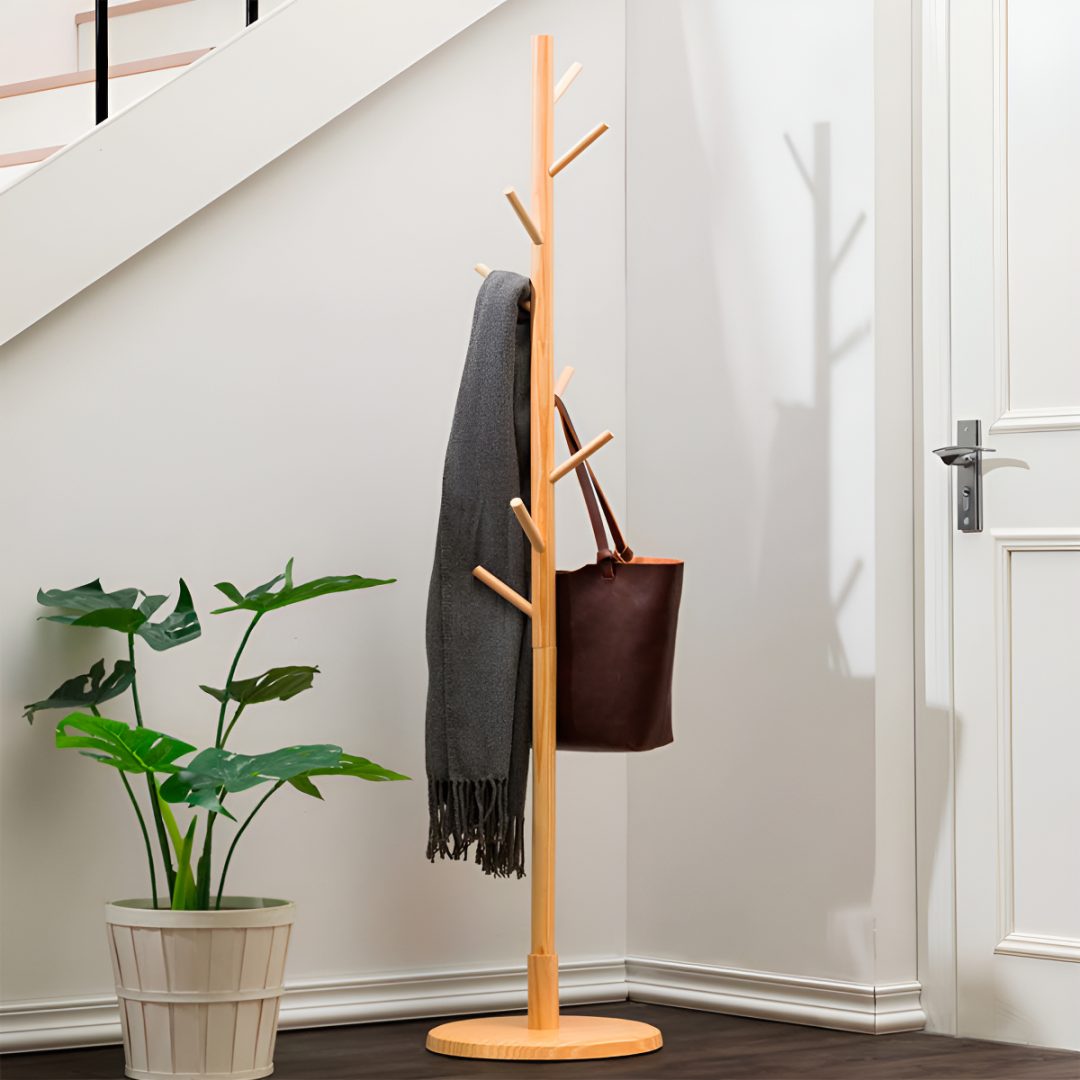 Perchero Madera De Pie Minimalista 165x35 cm - Imagen 3
