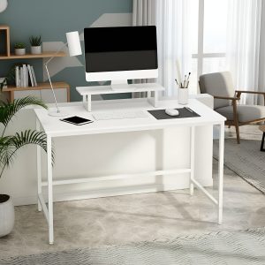 Escritorio Moderno De Metal Y Madera Mdf Para PC Oficina