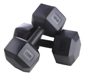 Mancuerna Hexagonal Maciza Recubierta 10 Kg Negro,ultrashop