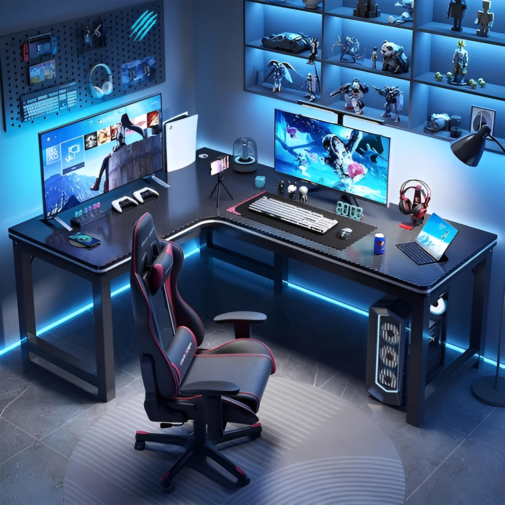 Mesa Escritorio Gamer En Forma De L 160x120 Cm - Imagen 10
