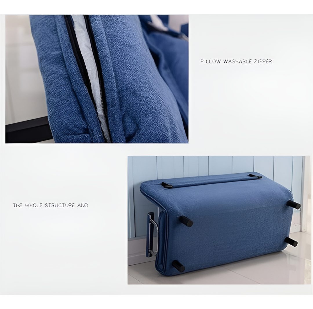 Sofá Cama Sillón Moderno Plegable Con Poza Brazos Reclinable - Imagen 9