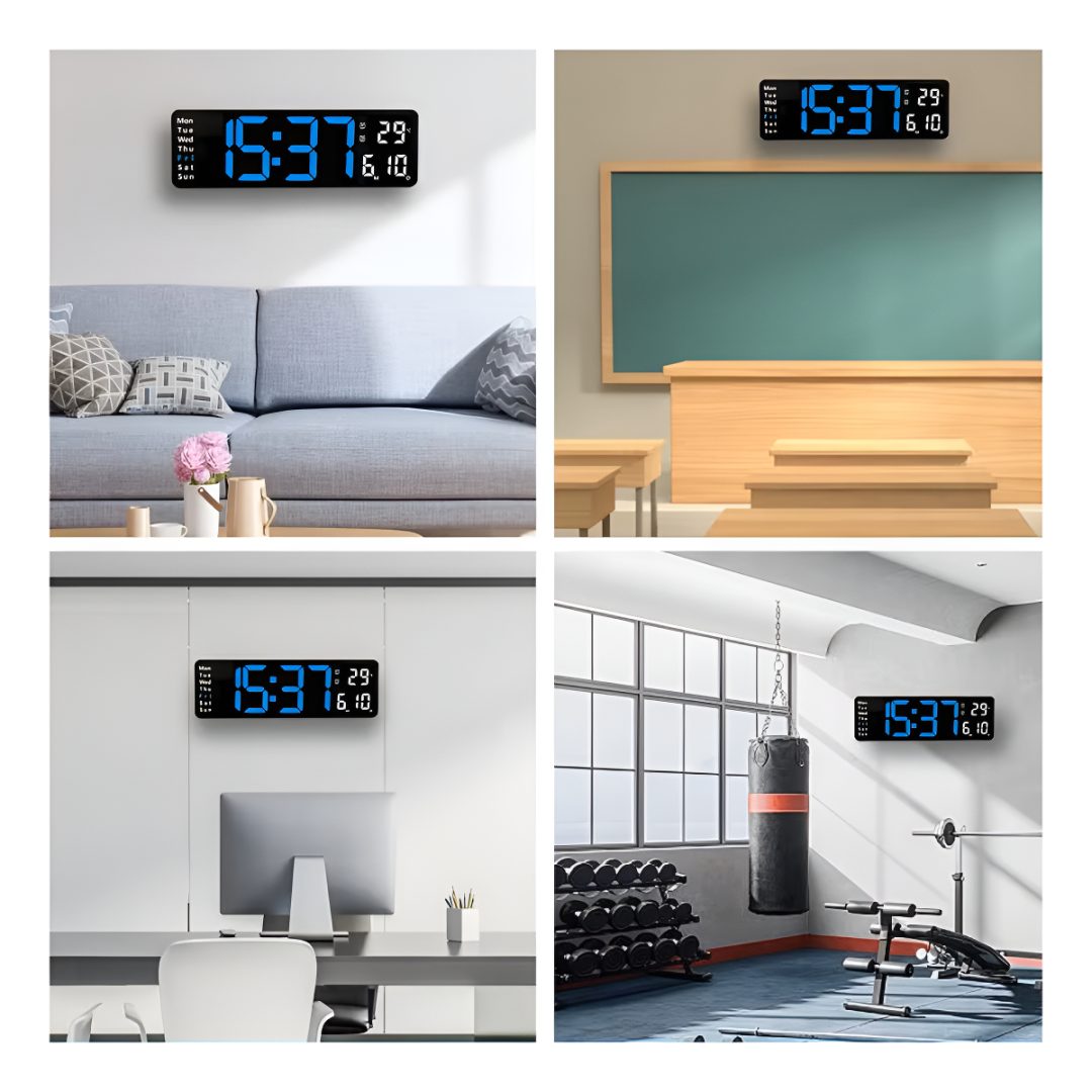 Reloj Digital Con Calendario Y Alarma Para Pared O Mesada - Imagen 6