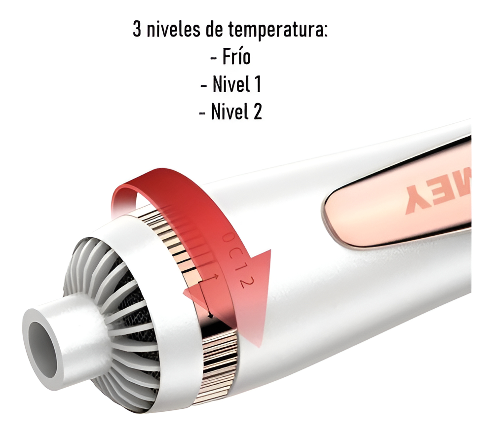 Cepillo Secador Y Alisador Con Rotación Kemei 800W - Imagen 5