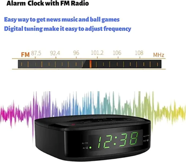 Radio Despertador Philips FM Pantalla Led Digital 2 Alarmas - Imagen 9