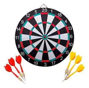 Set Tablero Juego De Tiro Al Blanco Mas 6 Dardos 41 Cm