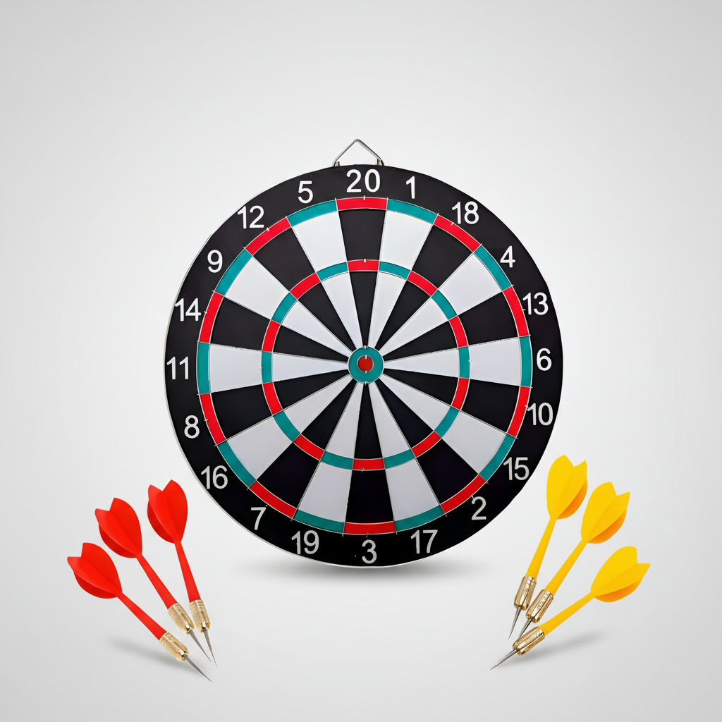 Set Tablero Juego De Tiro Al Blanco Mas 6 Dardos 41 Cm - Imagen 8