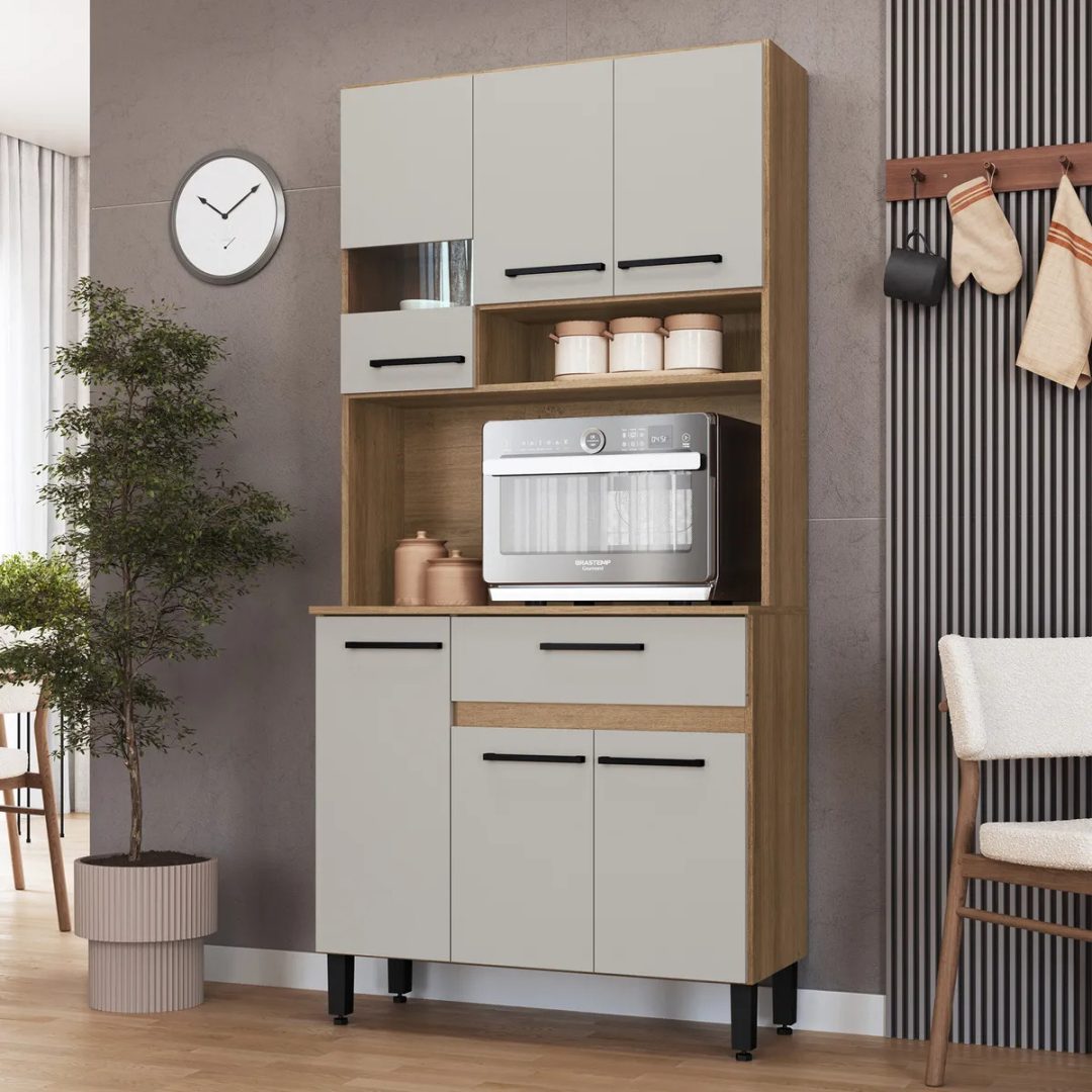 Aparador Mdp Multiuso De Cocina Comedor 188x90cm Grafito Us - Imagen 2