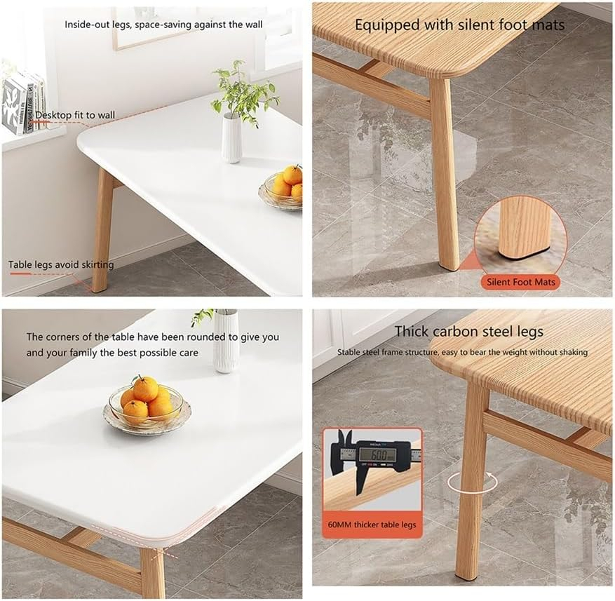 Juego De Mesa De Comedor Rectangular 120x80cm - Imagen 9
