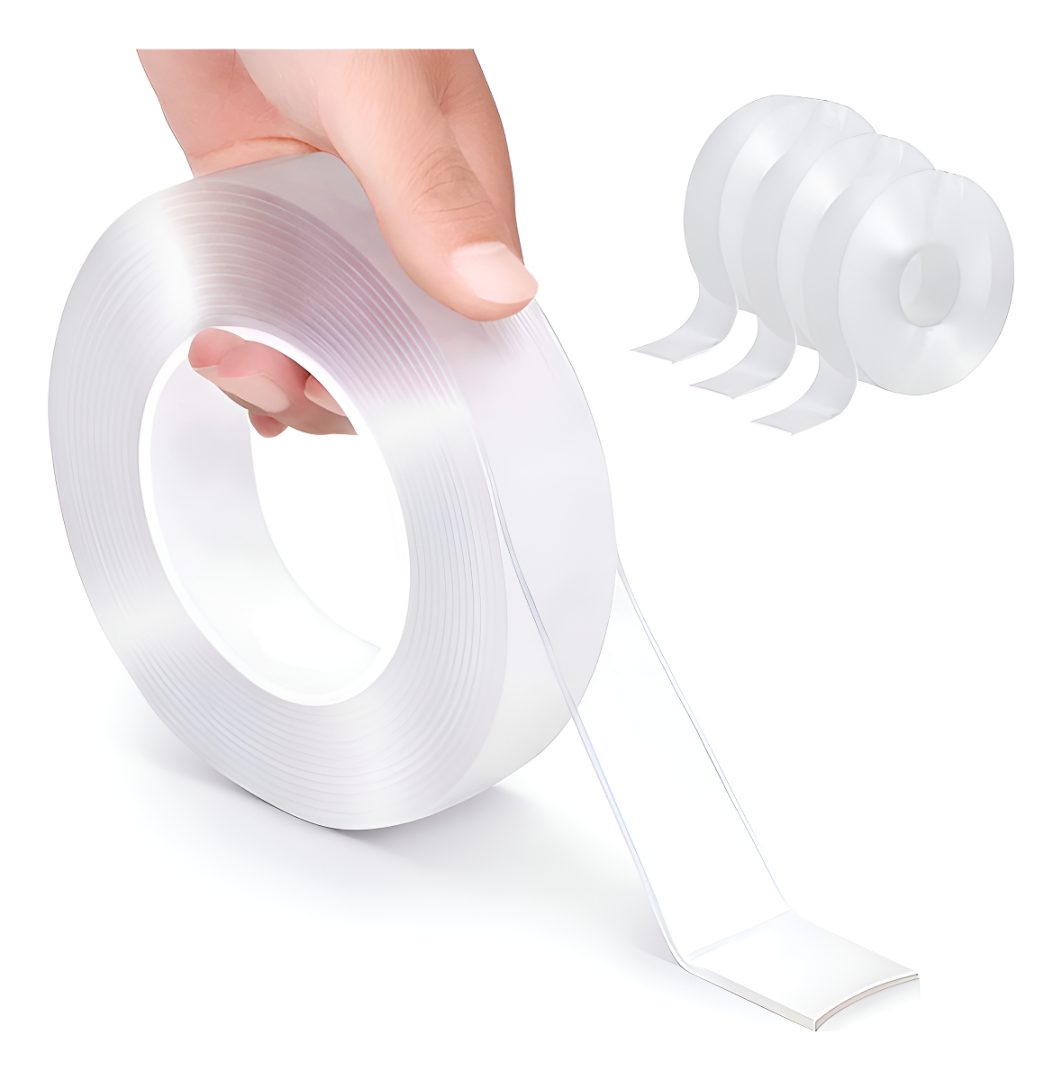 Cinta Adhesiva Doble Cara Magica Stick De Gel Reutilizable 2 mts