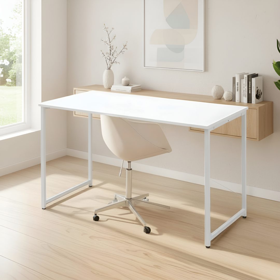Escritorio Moderno De Metal Y Madera Mdf Para PC Oficina - Imagen 4