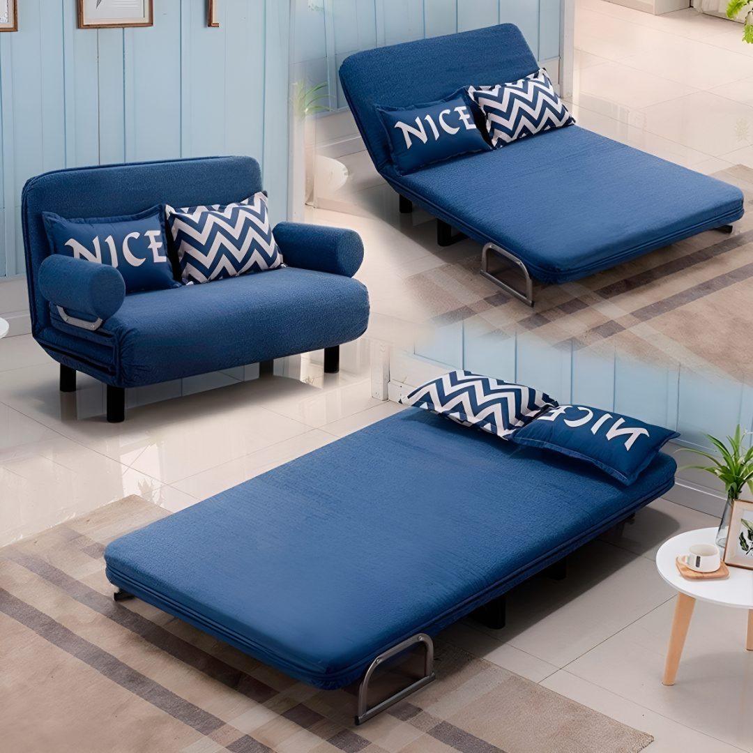 Sofá Cama Sillón Moderno Plegable Con Poza Brazos Reclinable - Imagen 6
