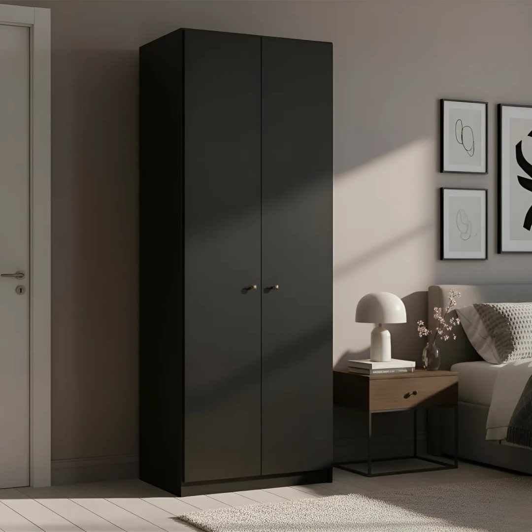 Ropero Armario Mdf 2 Puertas Con Estantes 174.5x55x30 CM - Imagen 2