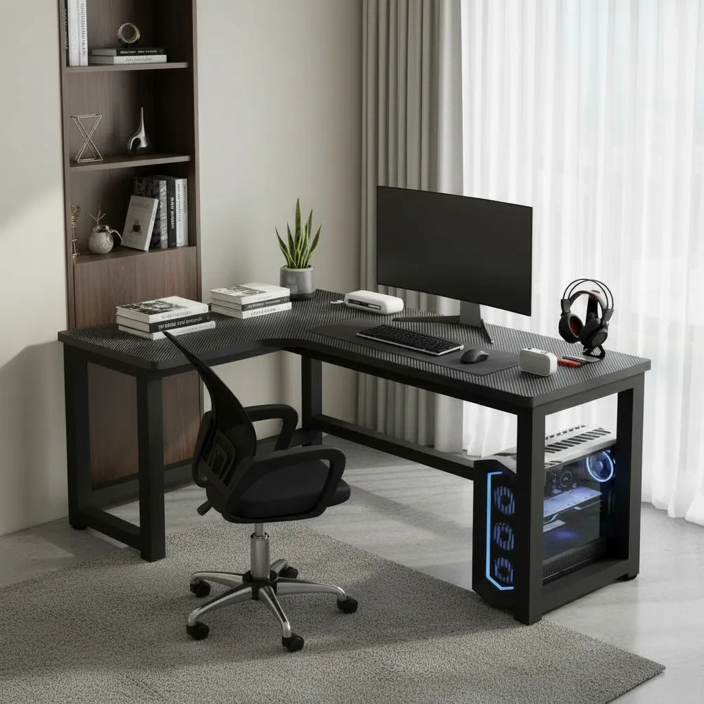 Mesa Escritorio Gamer En Forma De L 160x120 Cm