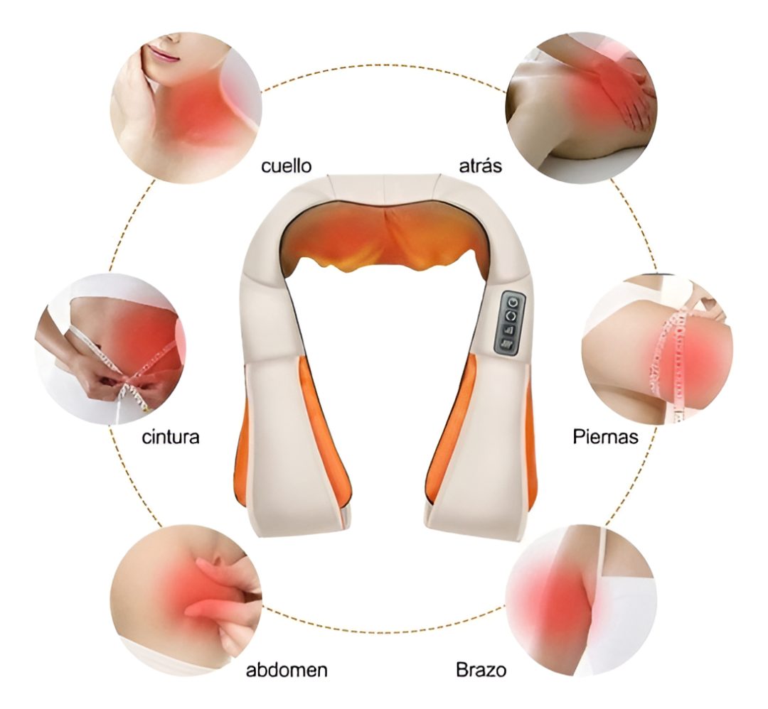 Masajeador Portátil Eléctrico De Cuello Hombros Espalda - Imagen 3