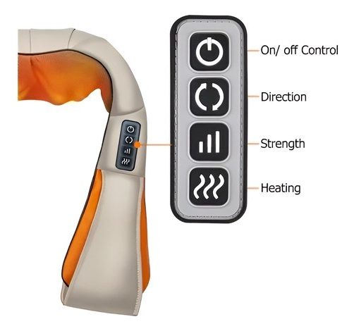 Masajeador Portátil Eléctrico De Cuello Hombros Espalda - Imagen 6