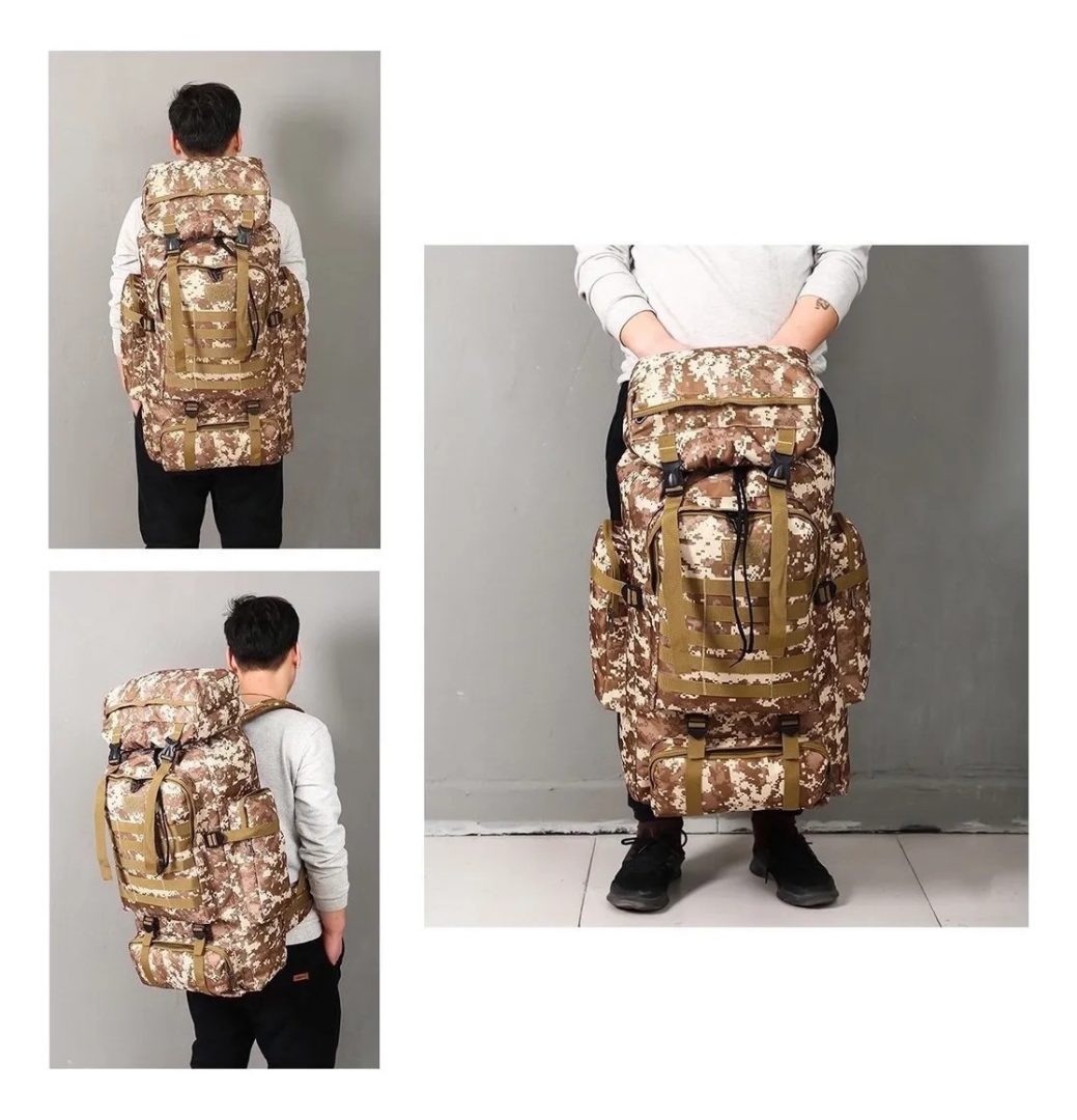 Mochila De Camping Militar De 80L Impermeable - Imagen 9
