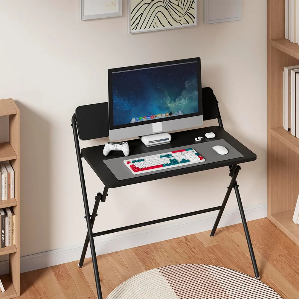 Escritorio Plegable Portatil Resistente De Mdf Y Metal 80 cm - Imagen 8