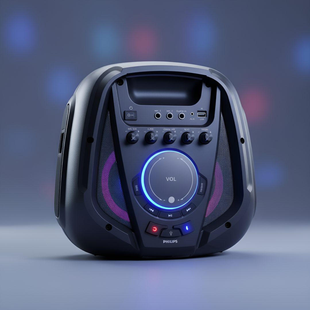 Parlante Bocina Philips Con Bluetooth -luces Led Portatil - Imagen 9