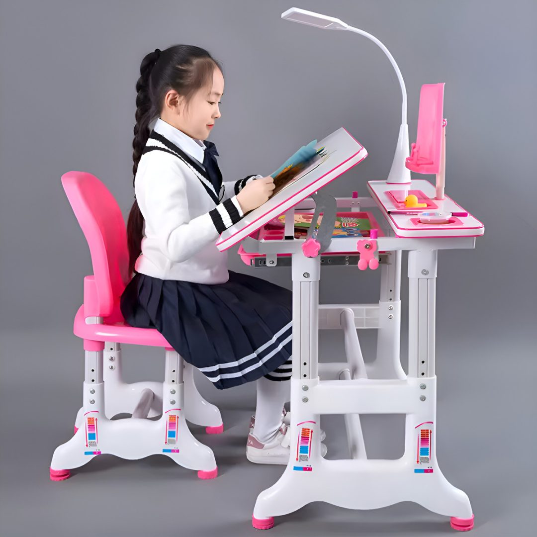 Escritorio Infantil Multifuncional Silla Altura Ajustable