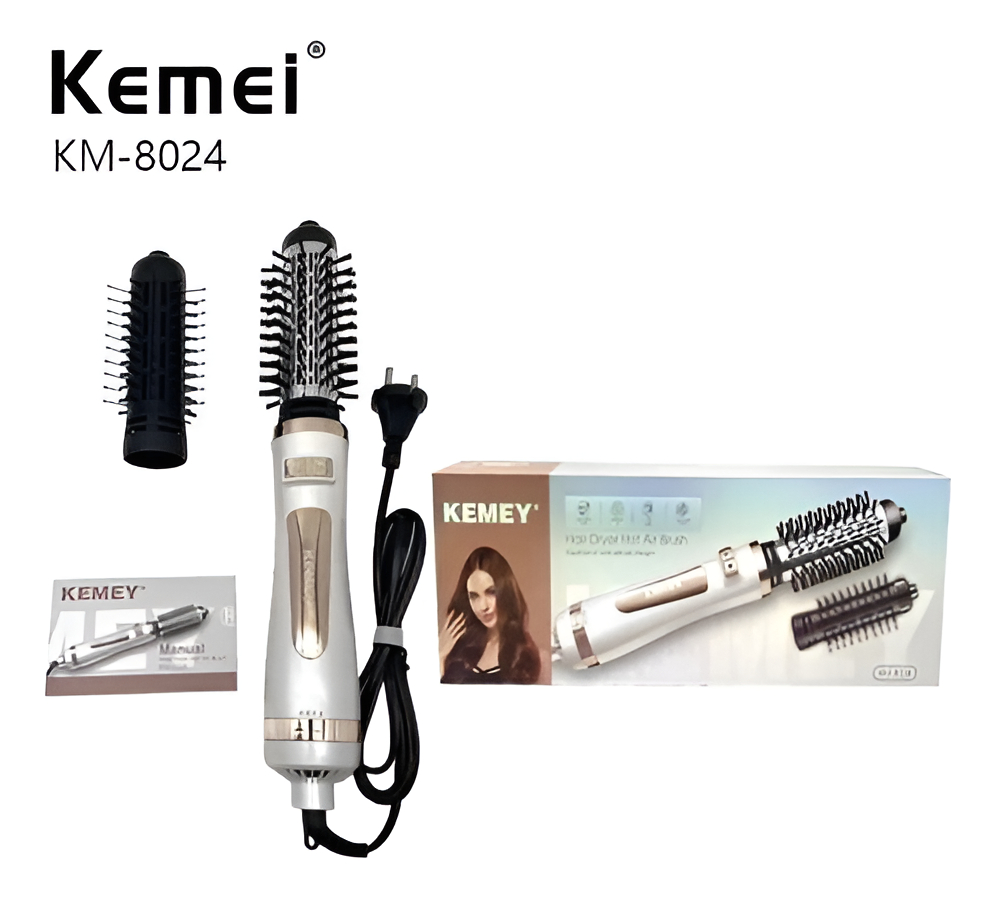 Cepillo Secador Y Alisador Con Rotación Kemei 800W - Imagen 2