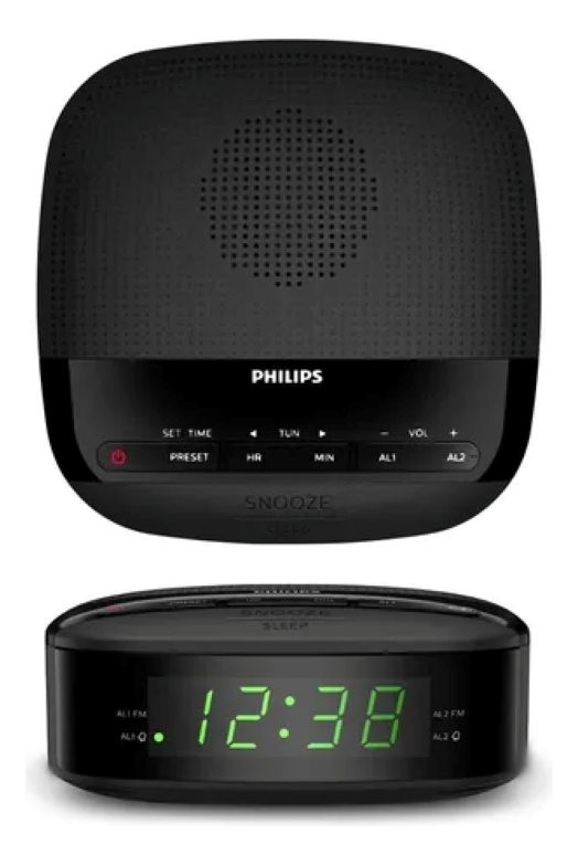 Radio Despertador Philips FM Pantalla Led Digital 2 Alarmas - Imagen 10
