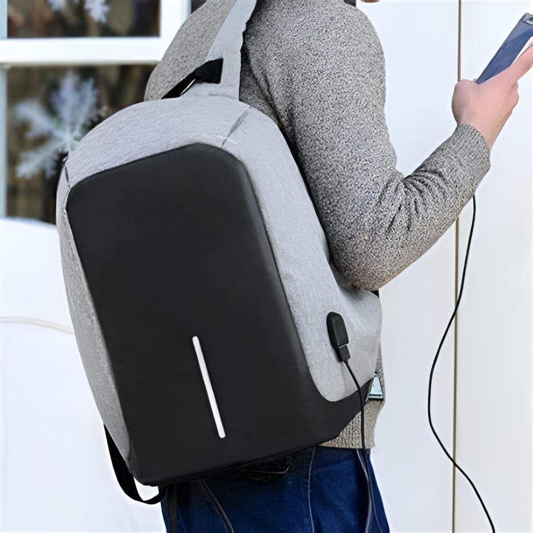 Mochila Antirrobo Tela Impermeable Puerto Usb Ultrashopuy