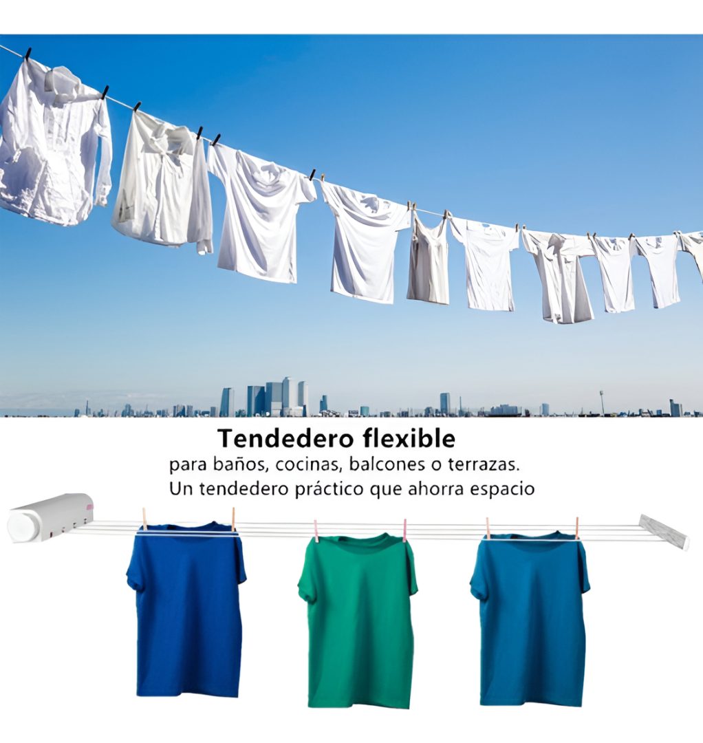 Tender Retráctil De Pared De 4 Cuerdas De Alta Resistencia - Imagen 8