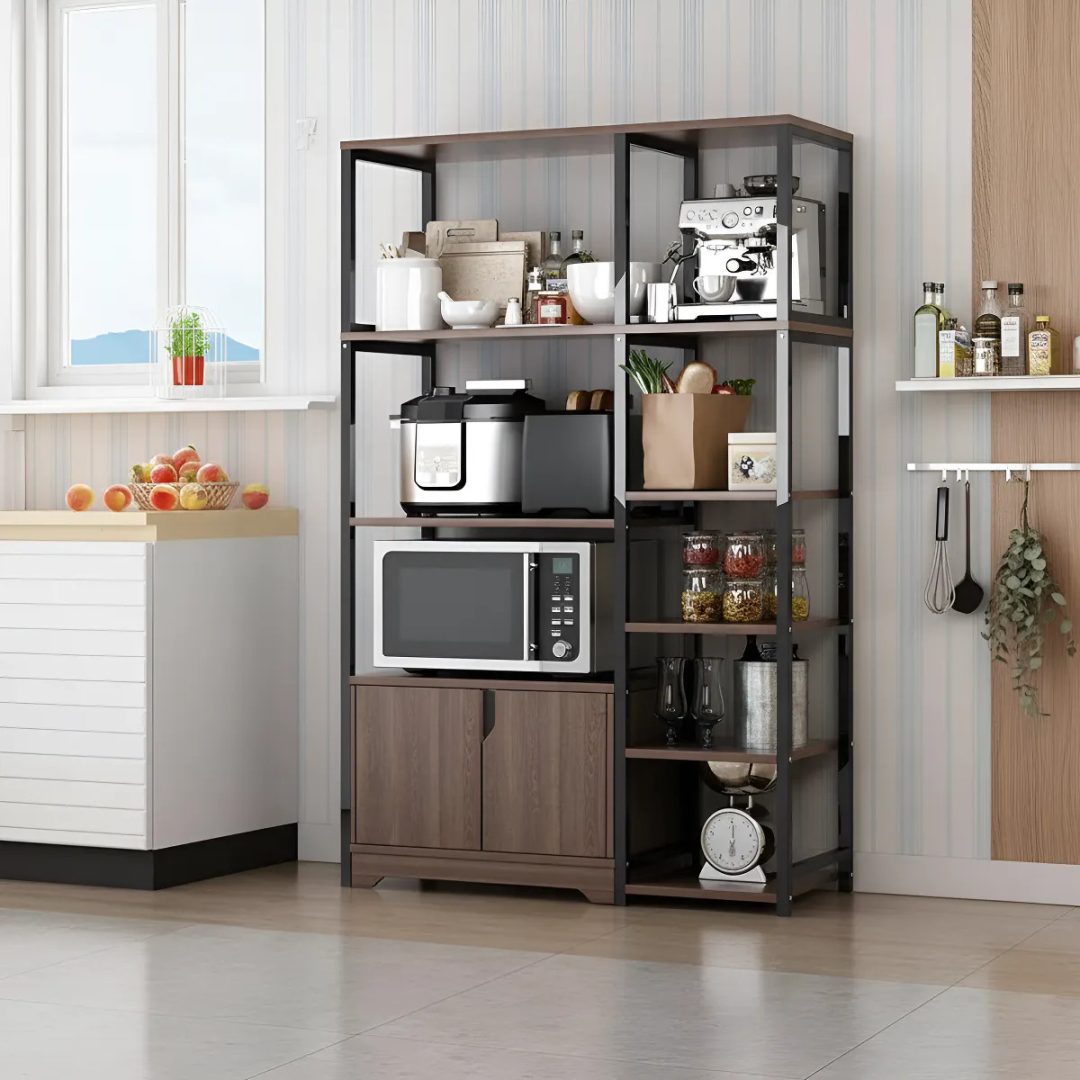 Estante Organizador Rack Multiuso De Cocina Metal Madera