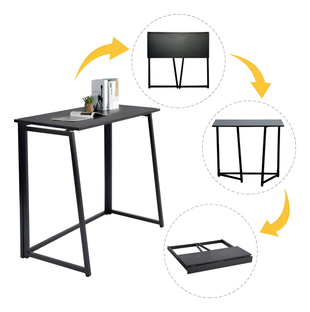 Escritorio Plegable Minimalista Mdf Y Metal 80 cm - Imagen 5