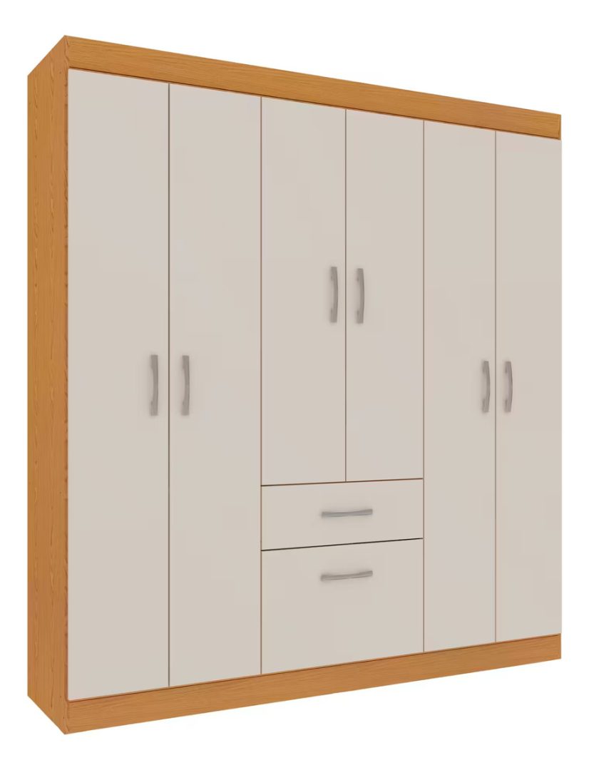 Ropero Armario Multiuso Para Dormitorio Con 6 Puertas Y 1 Cajón - Imagen 8