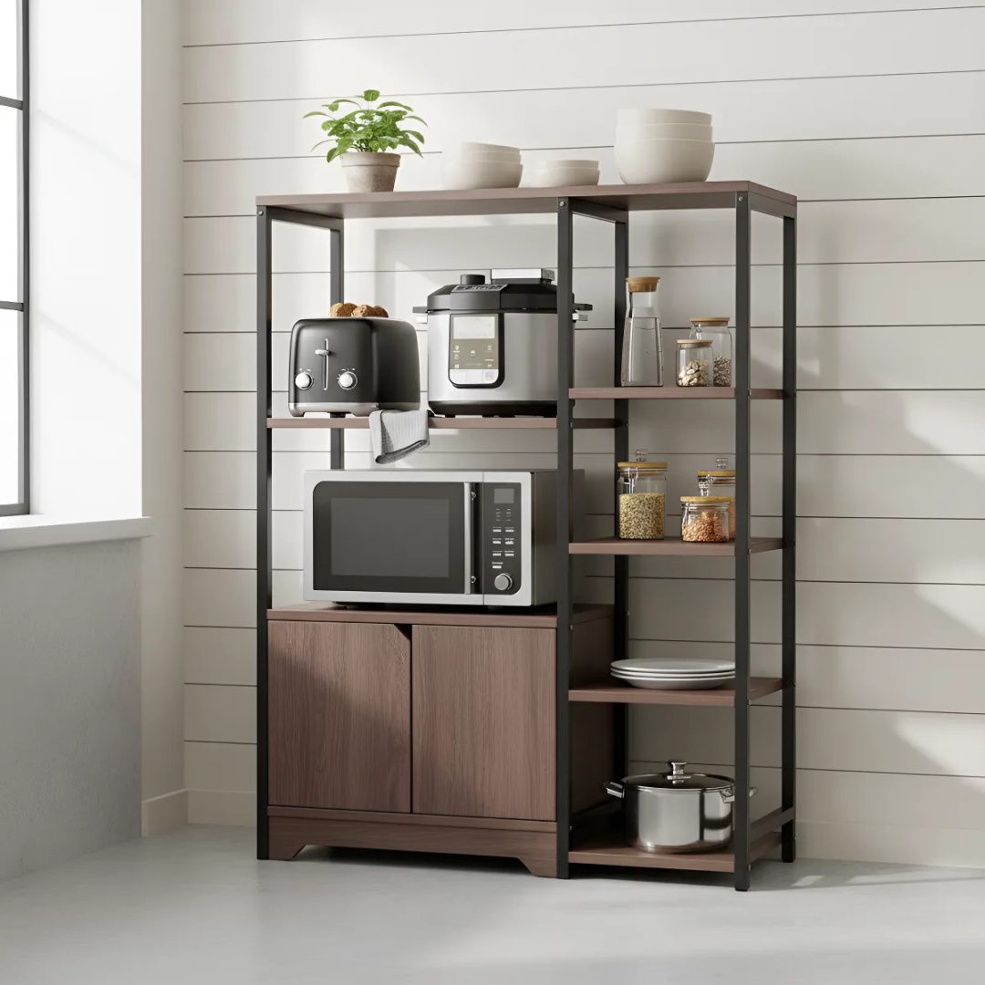 Estante Organizador Rack Multiuso De Cocina Metal Madera - Imagen 3