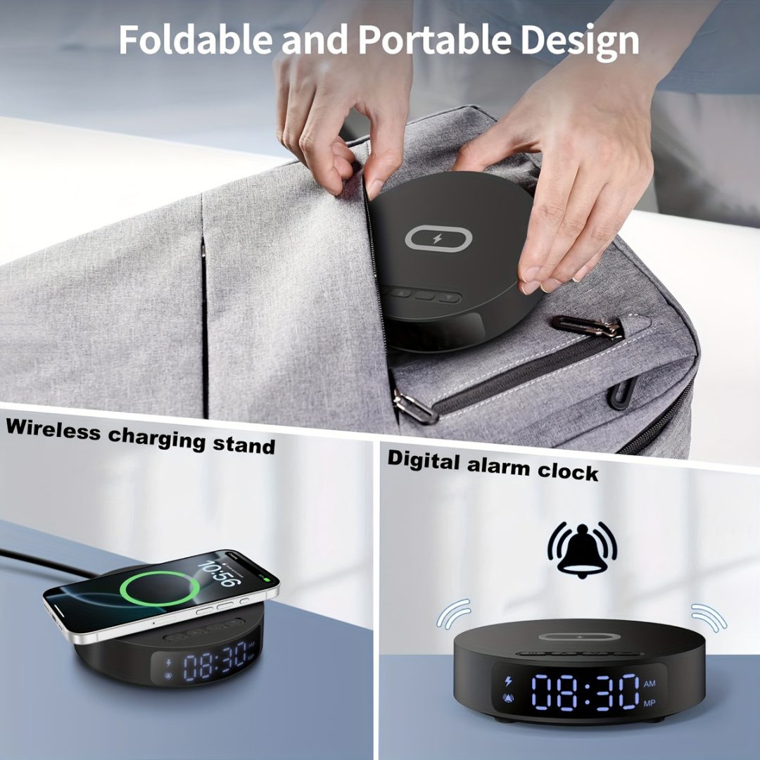 Despertador Reloj Con Cargador Inalámbrico Carga Rápida 15W - Imagen 8